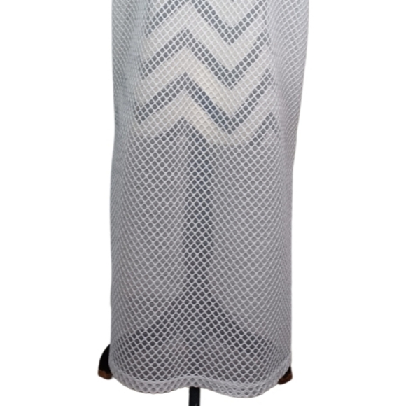 Alain Murati Bling Artsy White Mesh Sleeveless Dress Swim Cover-Up - Picture 10 of 13